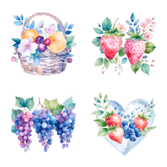 毎日使える 水彩フルーツ✿大人上品
