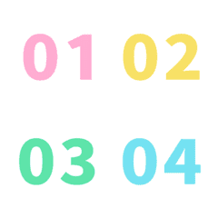 繽紛 日期 數字 1-40 萬用日曆 動態表情貼