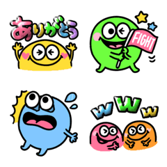 kawaii colorful monster