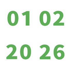 綠 日期 數字 1-40 萬用日曆 動態表情貼
