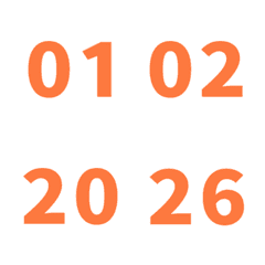 橘 日期 數字 1-40 萬用日曆 動態表情貼