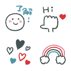 Blue ballpoint pen style emoji
