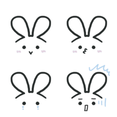 みみでかうさぎのシンプル絵文字