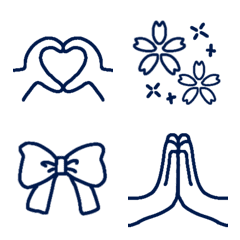 Simple navy blue emoji