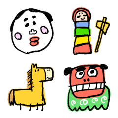 動く★新年らくがき★毎年使える十二支