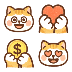 元気なオレンジ猫の絵文字1