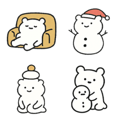 Winter Emoji: Round Bear Edition