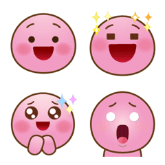 とっても使える絵文字　ピンク