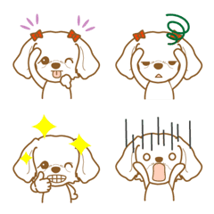 わんこ絵文字(マルチーズ)①
