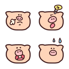 『ぶたさんのリアクション絵文字』