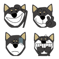 * 黒柴犬の絵文字 *
