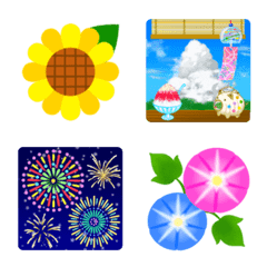 動く▶︎日本の四季✿夏絵文字
