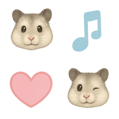 Silver grey Hamster Emoji