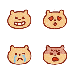 幸運を祈るクマの日常表現（茶色）