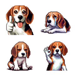 リアクションをするビーグル 絵文字