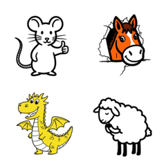 シュールな干支の絵文字