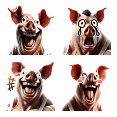 Muscular pig man emoji