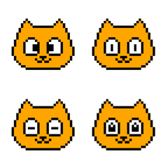 pixelart cat face emoji