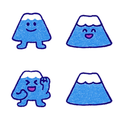 かわいい日本富士山表現（ダークブルー）
