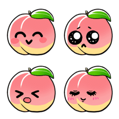 peach emojis with various expressions