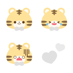白いリボンのトラ絵文字