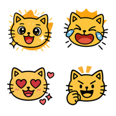 かわいい猫の感情リアクション絵文字