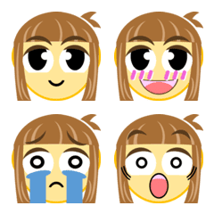 (リアクション用)いろんな表情顔の文字01H