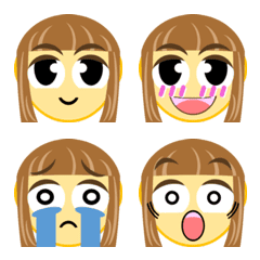 (リアクション用)いろんな表情顔の文字01A
