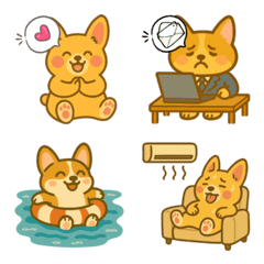 コーギーの生活 (えもじ) Ver2