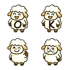 動物園かわいい羊+26英語（黒）