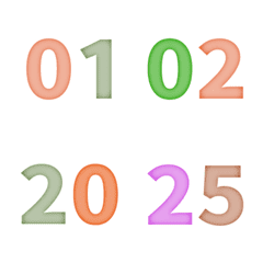 聖誕 數字 123 日期 1-40 萬用 表情貼