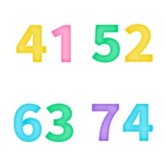 繽紛 數字 123 日期 41-80 萬用 表情貼