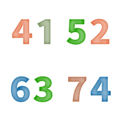 クリスマス 123 すうじ 41-80 動く絵文字