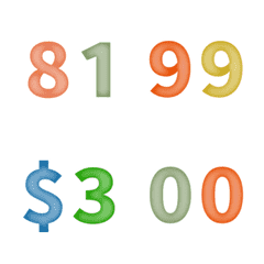 クリスマス 123 すうじ 81-99 動く絵文字