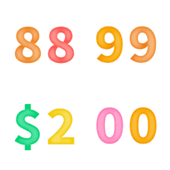 繽紛 數字 123 日期 81-99 萬用 動態表情貼