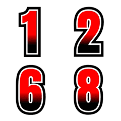 Emoji numbers Gradient color 11