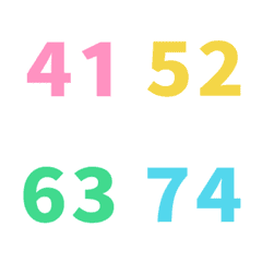 繽紛 日期 數字 41-80 萬用日曆 動態表情貼