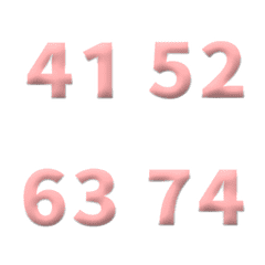粉 日期 3D 數字 41-80 日曆 動態表情貼