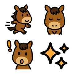 可愛い♡馬のリアクション絵文字