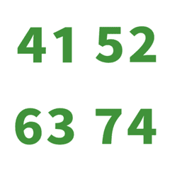 綠 日期 數字 41-80 萬用日曆 動態表情貼