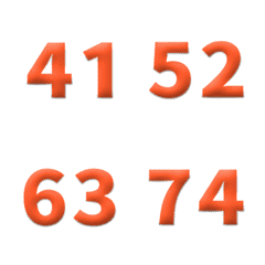 橘 3D 日期 數字 41-80 日曆 動態表情貼