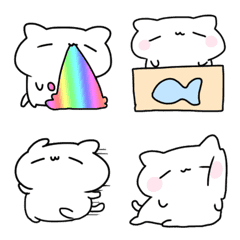 動く！なんだかゆるいシロネコ