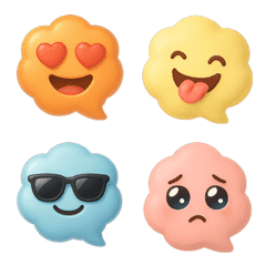 Talking Bubbles!? Fluffy Emoji Set