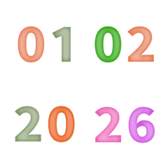 聖誕 數字 123 日期 1-40 萬用 動態表情貼