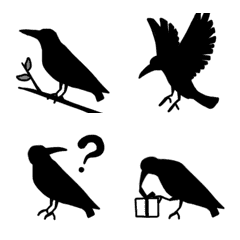 ▶︎動く★スタイリッシュなカラスの絵文字