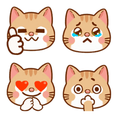 【リアクション絵文字】毎日使えるトラねこ