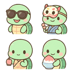 可愛海龜熱夏