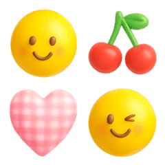 かわいいぷっくり3D絵文字♡