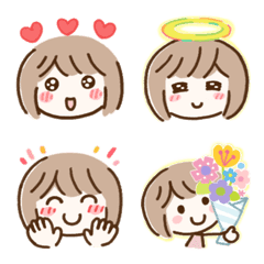 リアクション♡ミルクティーボブ絵文字
