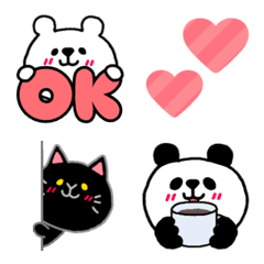 くま×ねこ@毎日可愛いリアクション絵文字